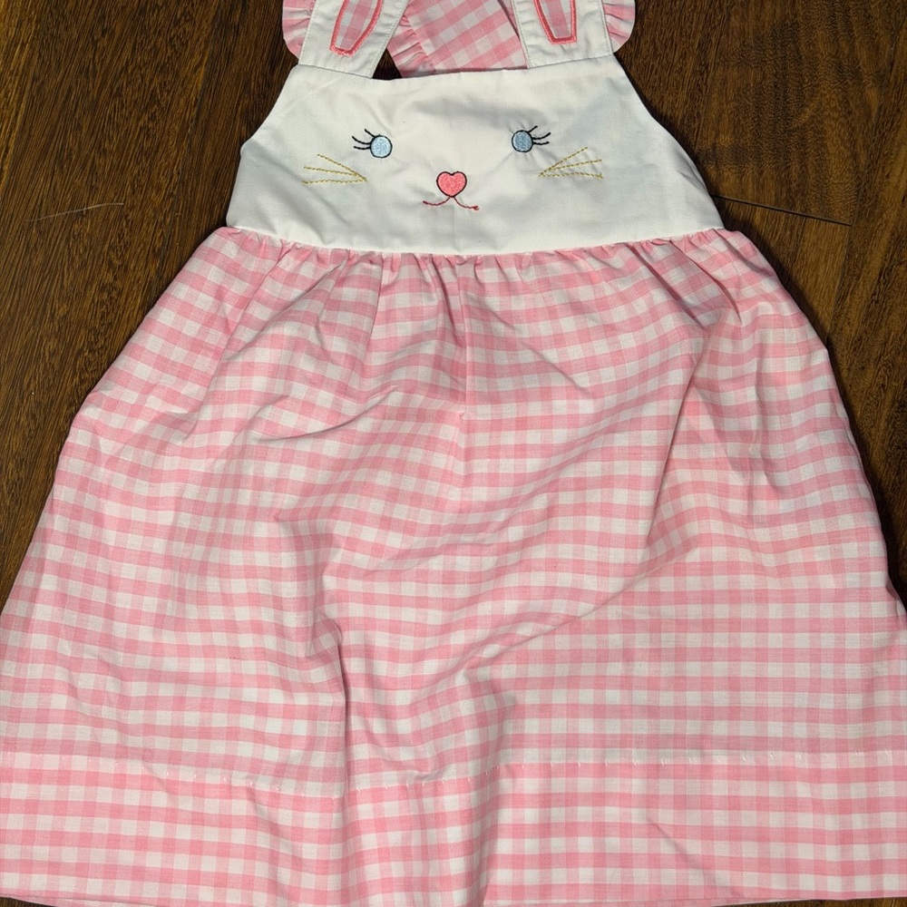 Bunny Face Pink Jumper Dress